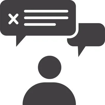 Person with feedback Stock Illustration