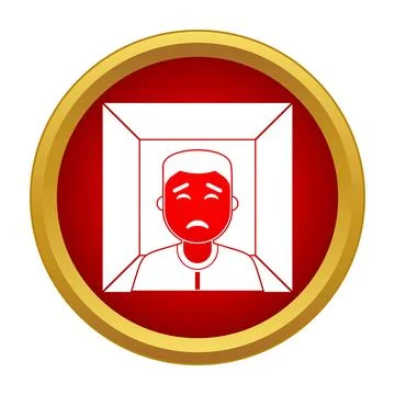 Person feeling trapped inside small confined space Stock Illustration