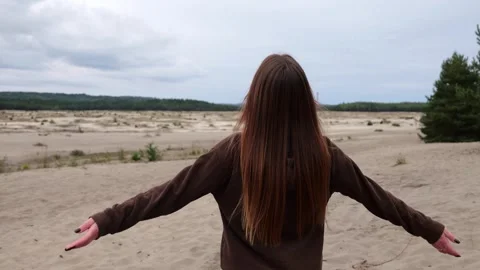 Person in a field Stock Footage 252085725