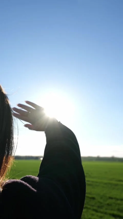 Person in the field Stock Footage 262852739