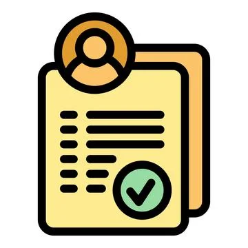 Person file icon vector flat Illustrazione stock