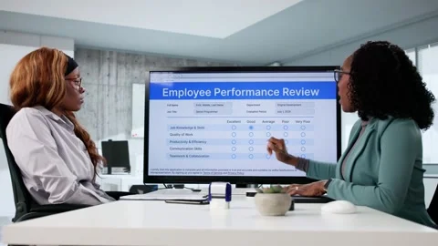 Person Filling Performance Evaluation Form Stock Footage 306322877