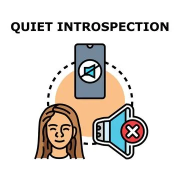 Person finding quiet introspection avoiding digital noise Stock Illustration