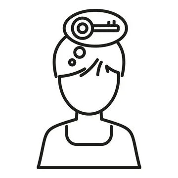 Person finding solution for complex problem with key Illustrazione stock