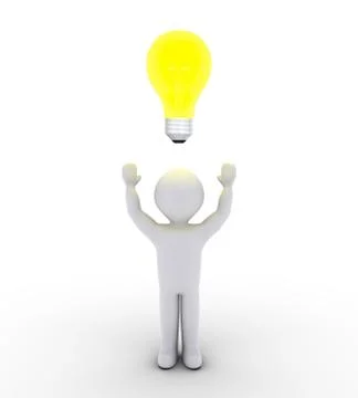 Person finds the answer Stock Illustration