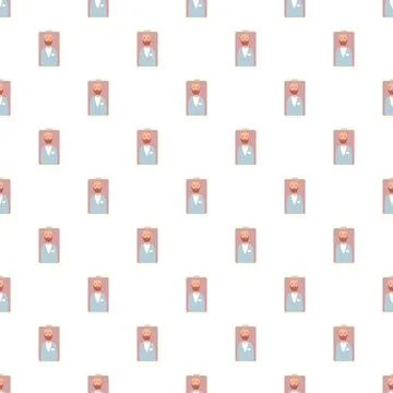 Person flat icons seamless pattern for medical professionals Stock Illustration