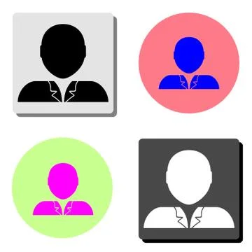 Person. flat vector icon Stock Illustration
