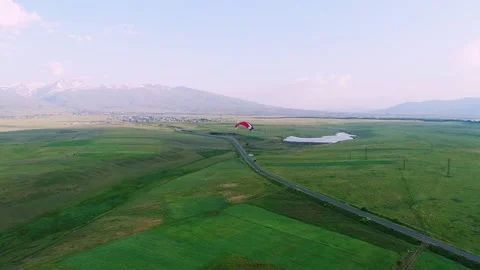 A person flying in the blue sky Stock-Footage 135800819