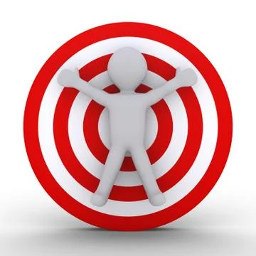 Person in front of a target Stock Illustration