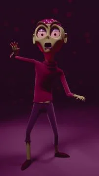 Person front view head open showing brain right arm lifted left arm down le.. Stock Illustration