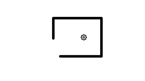 A person gazes at a computer screen displaying a gear icon, suggesting a fo.. Stock Footage 335012321