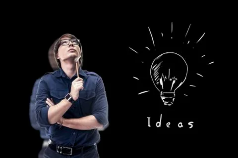 A person generates an idea Stock Photos