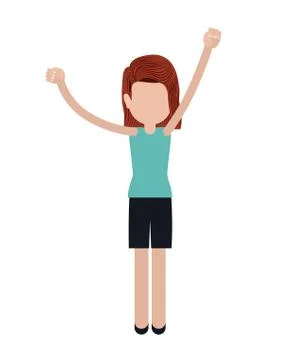 Person with gestures of protest isolated icon design Stock Illustration