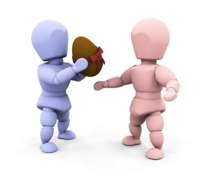 Person giving Easter egg Stock Illustration