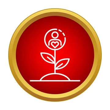 Person growth and development concept icon Illustrazione stock