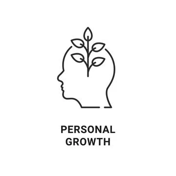Person growth icon. Mindset development professional learning concept vector 스톡 일러스트