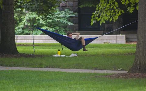 Person in a hammock Stock Photos