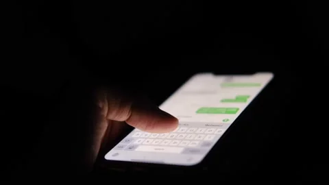 Person hand texting message on iphone Stock Footage 162255738