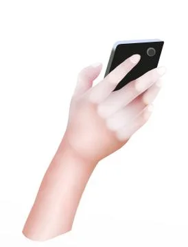 Person Hand Using A Generic Smart Phone Illustrazione stock
