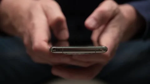 Person hands using smartphone for social media. closeup. Stock Footage 318965732