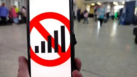 A person has problems with the signal on his phone in the city Stock Footage 310854898