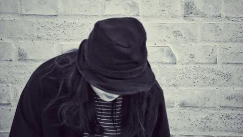 A person with a hat Stock-Fotos