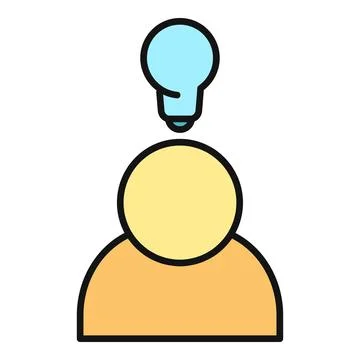 Person having creative idea lightbulb moment inspiration イラスト素材