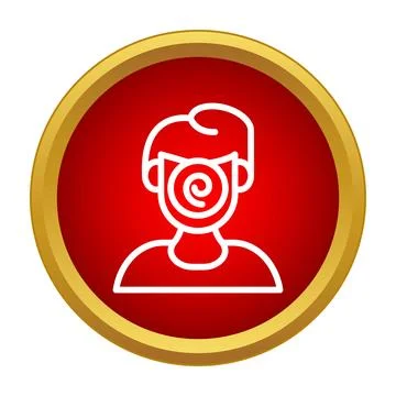 Person having dizziness or being hypnotized icon Stock Illustration