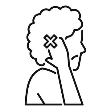 Person having hearing problems and ear pain icon Stock Illustration