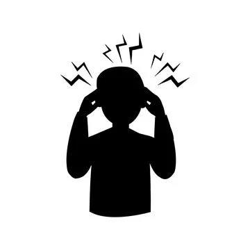 Person with a headache Stock Illustration