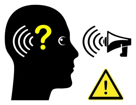 Person with Hearing Loss Stock Illustration