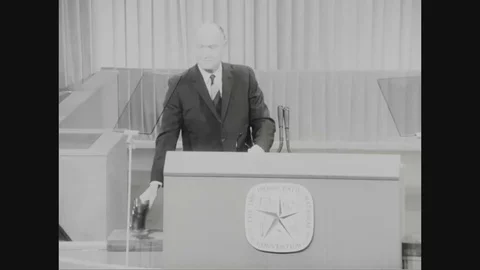 Person hits a hammer on the table to inaugurate the convention - 1968 Stock Footage 89982169