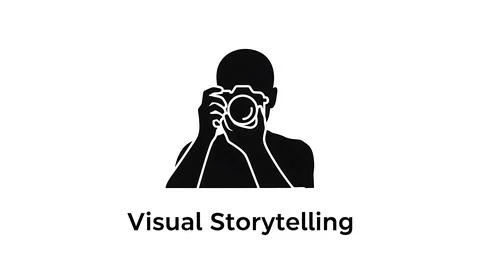 Person holding camera Illustrazione stock