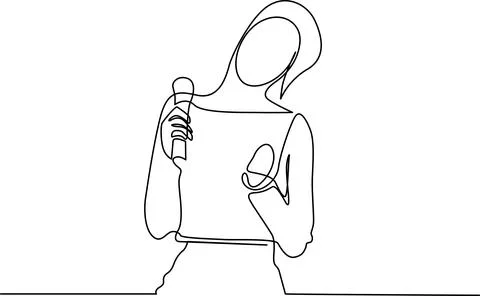 A person holding a controller and standing while playing a video game with .. Stock Illustration