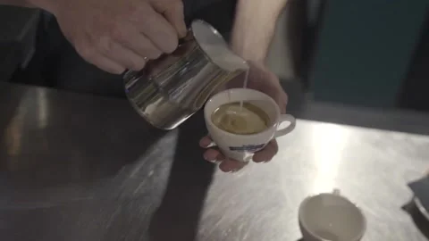 A person holding a cup Stock Footage 155462353