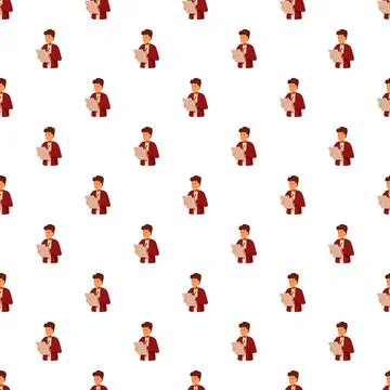 Person holding document reading or writing pattern イラスト素材