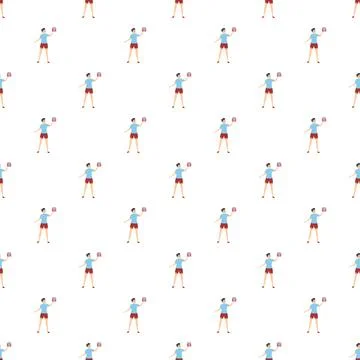 Person holding gift box seamless pattern background 스톡 일러스트