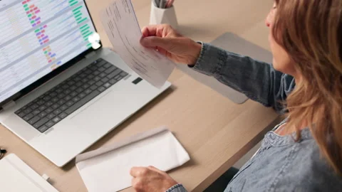 Person Holding Paycheck Envelope, Receiving Payment Stock Footage 337632621