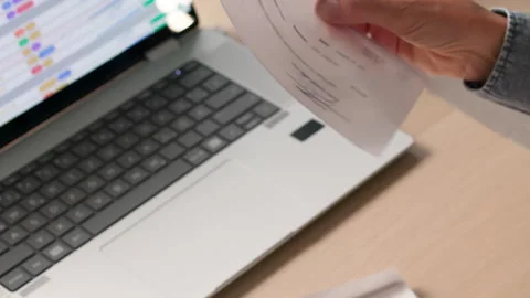 Person Holding Paycheck Envelope, Receiving Payment Stock Footage 337635157