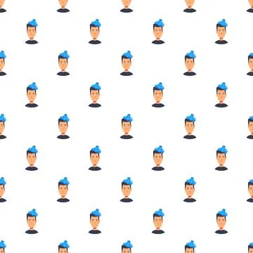 Person with ice pack on head pattern Stock Illustration