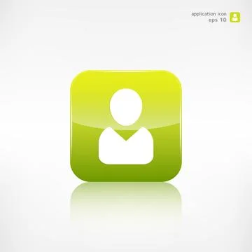 Person icon. Application button vector illustration. Stock Illustration