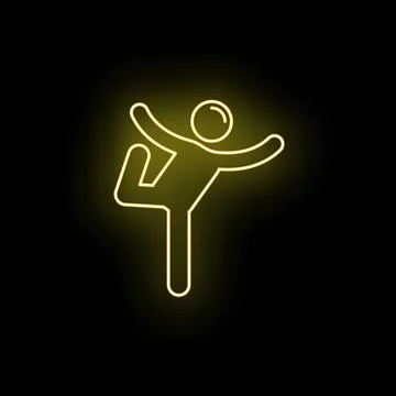 Person icon balancing in a dynamic dance pose Stock-Illustration