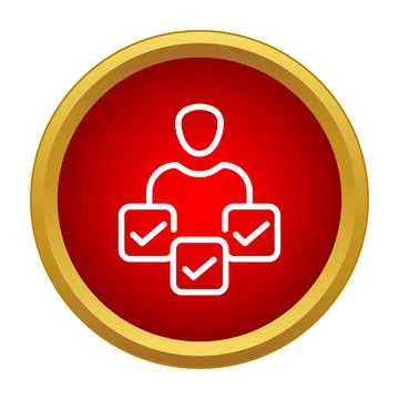 Person icon evaluating multiple completed tasks or candidates Stock Illustration
