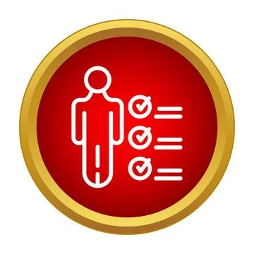 Person icon evaluating skills with checked list Stock Illustration