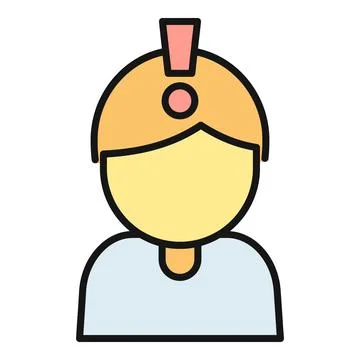 Person icon with exclamation mark representing idea Stock Illustration