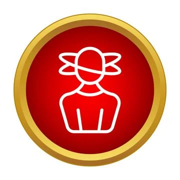 Person icon having dizziness or spinning head Stock Illustration