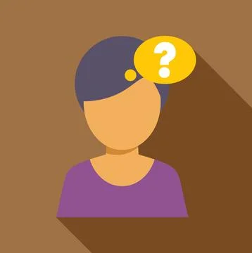 Person icon having question thought bubble Illustrazione stock