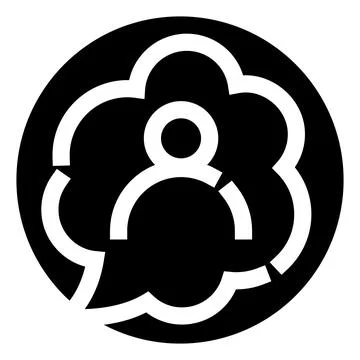 Person icon mind thought bubble thinking concept Stock Illustration