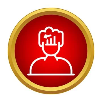 Person icon processing data and analyzing feedback Stockillustratie