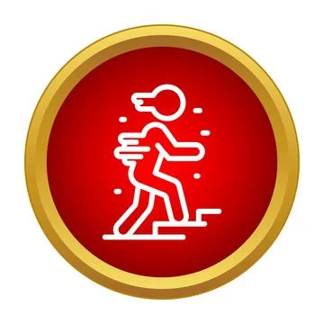 Person icon quickly climbing steps achieving progress goal Ilustración de archivo